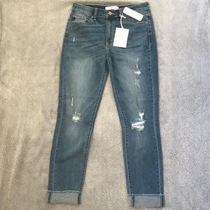 Stitch fix skinny distressed hemmed jeans